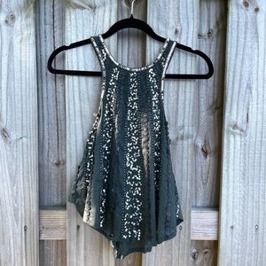 Forever 21 - size small - green sequence tank top